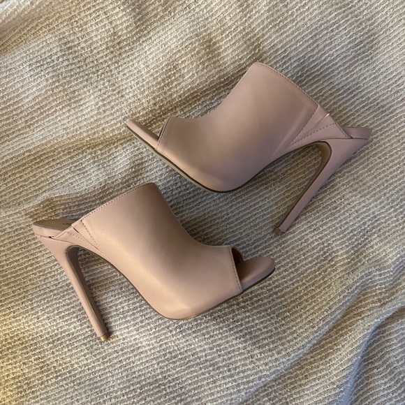 Just Fab pink peep toe stilettos size 8 - Picture 1 of 7